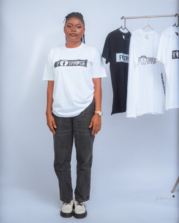 Footprint Round-neck Short sleeve T-shirt (White edition)