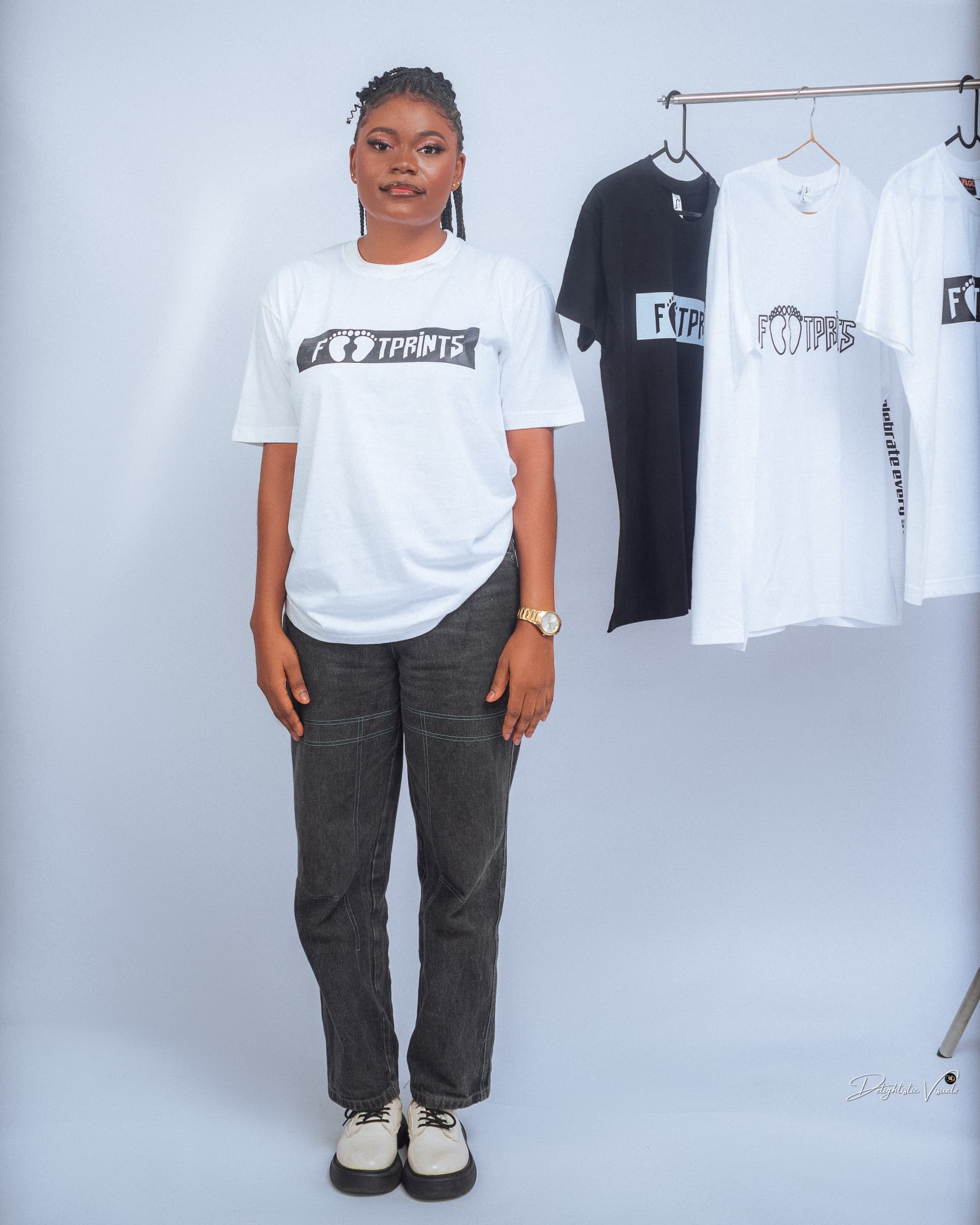 Footprint Round-neck Short sleeve T-shirt (White edition)